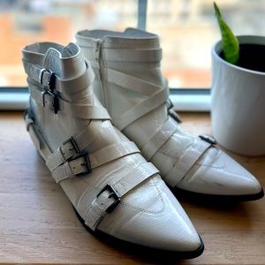 White patent leather ankle boots (Coconuts by Matisse)